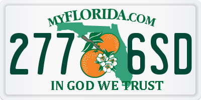 FL license plate 2776SD