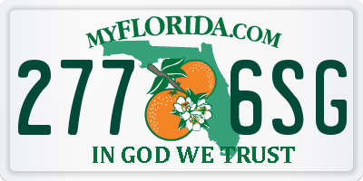 FL license plate 2776SG