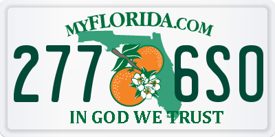 FL license plate 2776SO