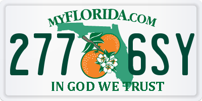 FL license plate 2776SY