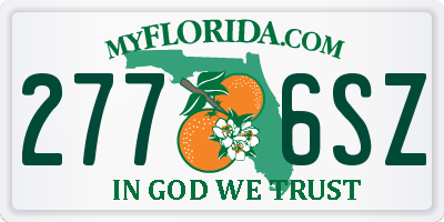 FL license plate 2776SZ