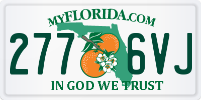FL license plate 2776VJ