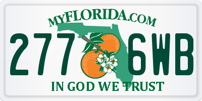 FL license plate 2776WB