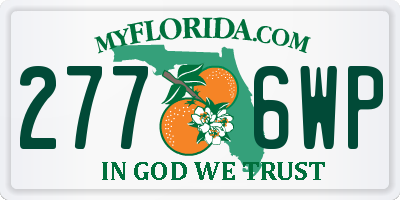 FL license plate 2776WP