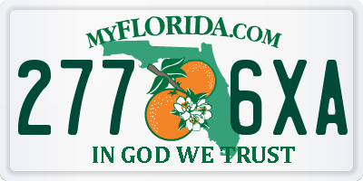 FL license plate 2776XA