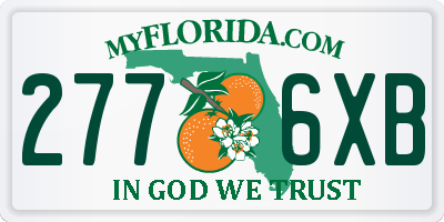 FL license plate 2776XB