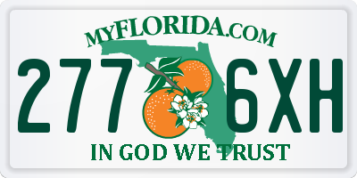 FL license plate 2776XH