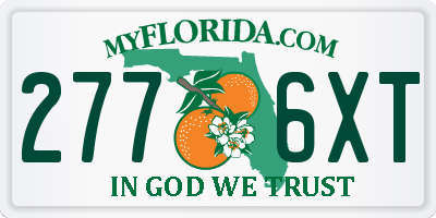 FL license plate 2776XT