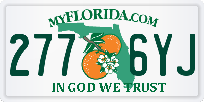 FL license plate 2776YJ