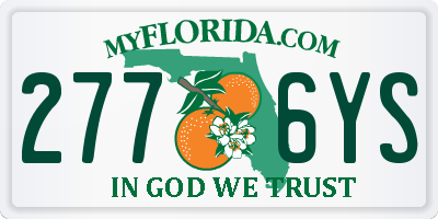 FL license plate 2776YS