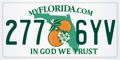 FL license plate 2776YV