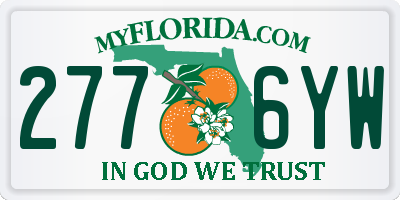 FL license plate 2776YW