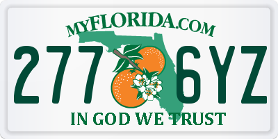 FL license plate 2776YZ