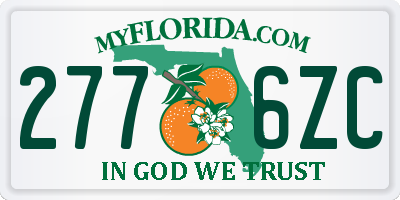 FL license plate 2776ZC