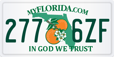 FL license plate 2776ZF