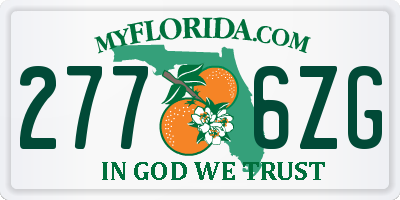 FL license plate 2776ZG