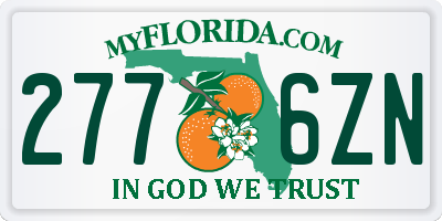 FL license plate 2776ZN