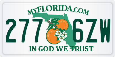 FL license plate 2776ZW