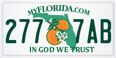 FL license plate 2777AB