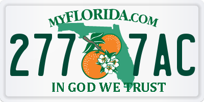 FL license plate 2777AC