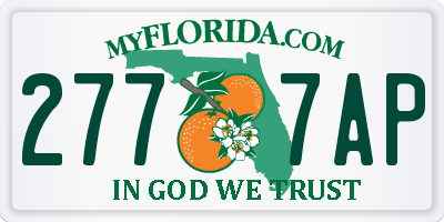 FL license plate 2777AP