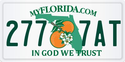 FL license plate 2777AT
