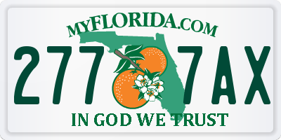 FL license plate 2777AX
