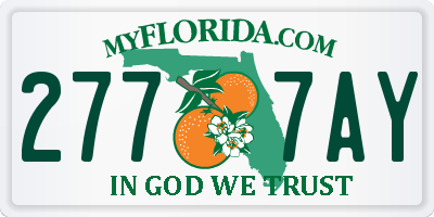 FL license plate 2777AY