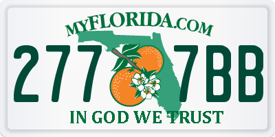 FL license plate 2777BB