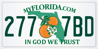FL license plate 2777BD