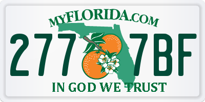 FL license plate 2777BF