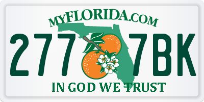 FL license plate 2777BK