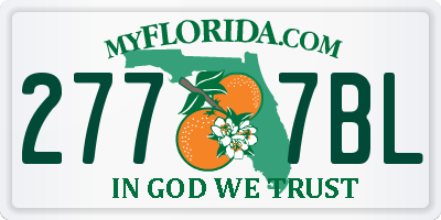 FL license plate 2777BL