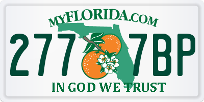 FL license plate 2777BP