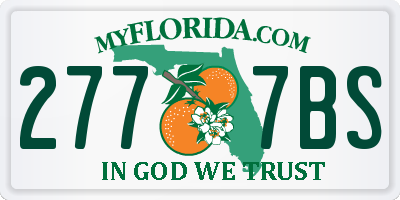 FL license plate 2777BS