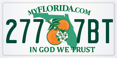 FL license plate 2777BT