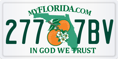 FL license plate 2777BV