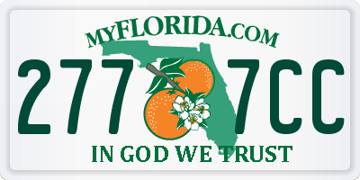 FL license plate 2777CC