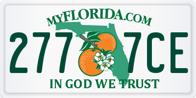 FL license plate 2777CE