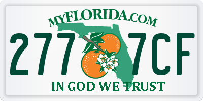 FL license plate 2777CF