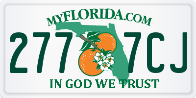 FL license plate 2777CJ