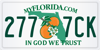 FL license plate 2777CK