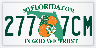 FL license plate 2777CM