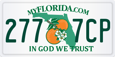 FL license plate 2777CP