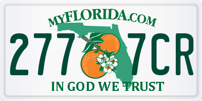 FL license plate 2777CR