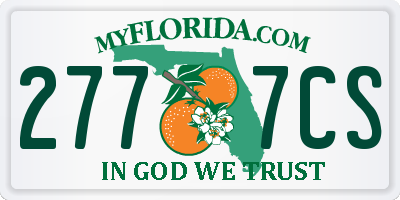 FL license plate 2777CS