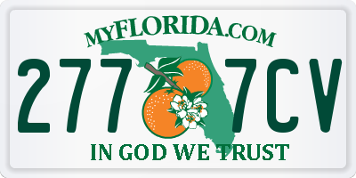 FL license plate 2777CV