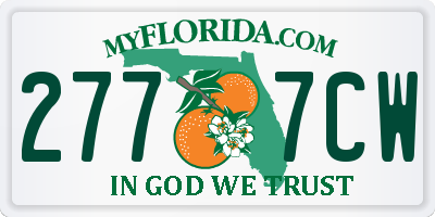 FL license plate 2777CW