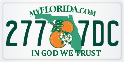 FL license plate 2777DC