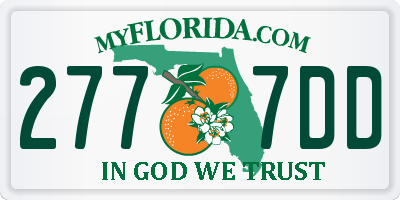 FL license plate 2777DD
